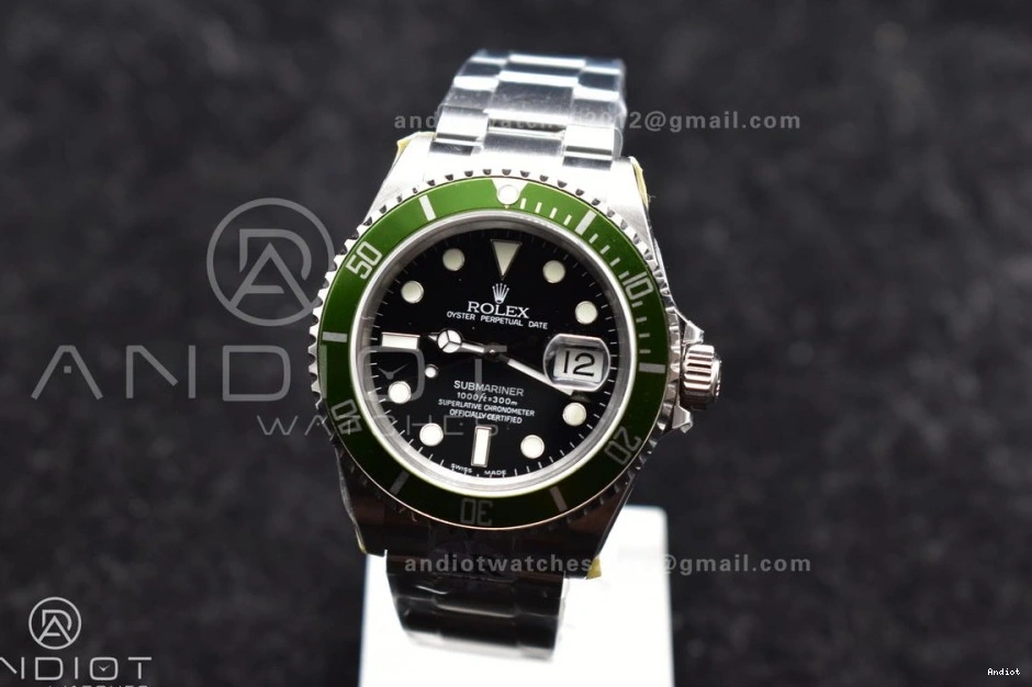 on SS Edition Bracelet 16610 Green Steel LV SH3135 904L Best V2 ARF1:1 Submariner 0115